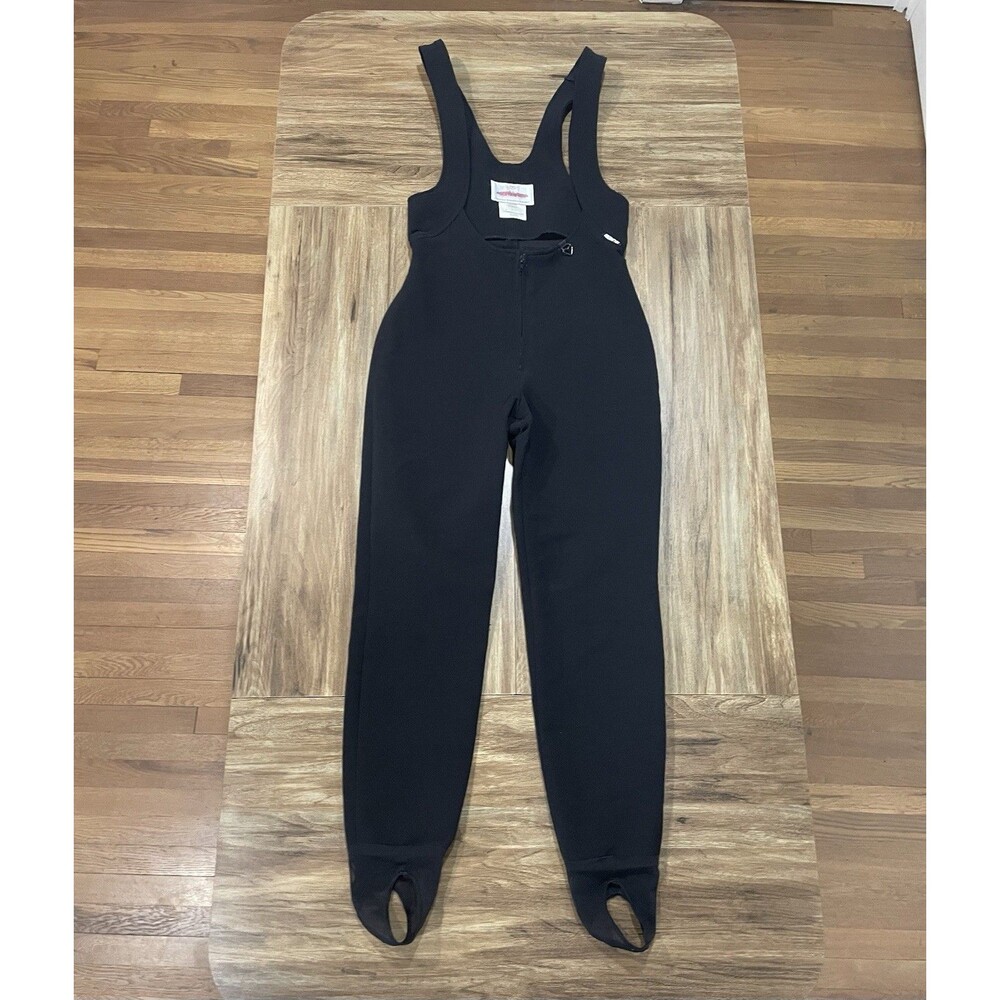Obermeyer Vintage Black Overall‎ Onepiece Layer Piece Snowsuit Wool Blend Size 8